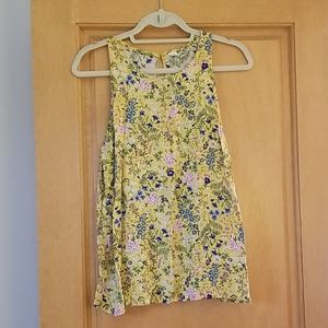 Sleeveless floral blouse